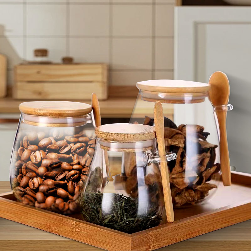 Coffee Tea Jar Set - Pot en verre scellé de 34oz