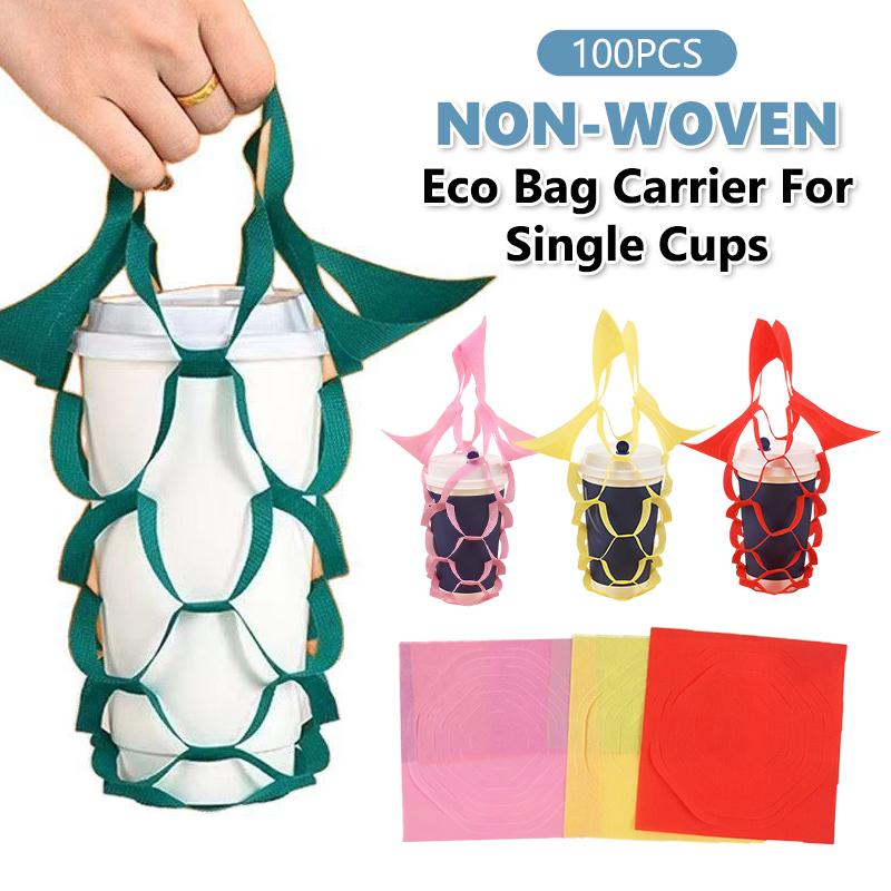 Coffee Tea Green - 100 sacs fourre-tout non tissés ajourés