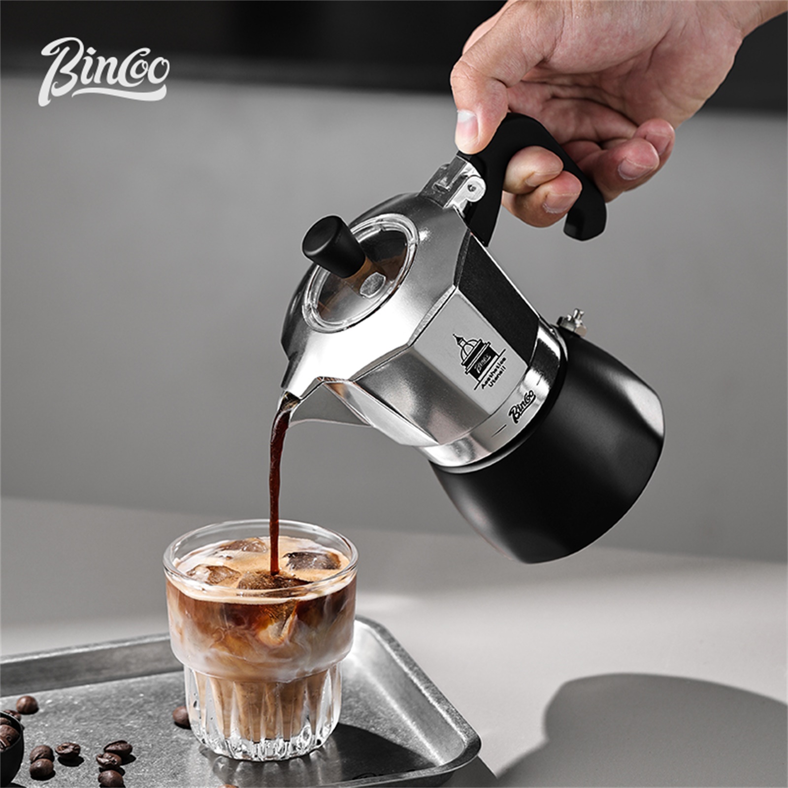 Coffee Tea Chocolate - BINCOO Pot Moka à Double Valve,