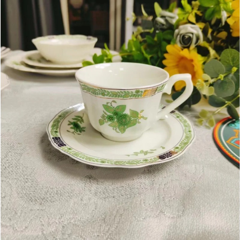 Coffee Tea Green - Ensemble tasse à thé et soucoupe