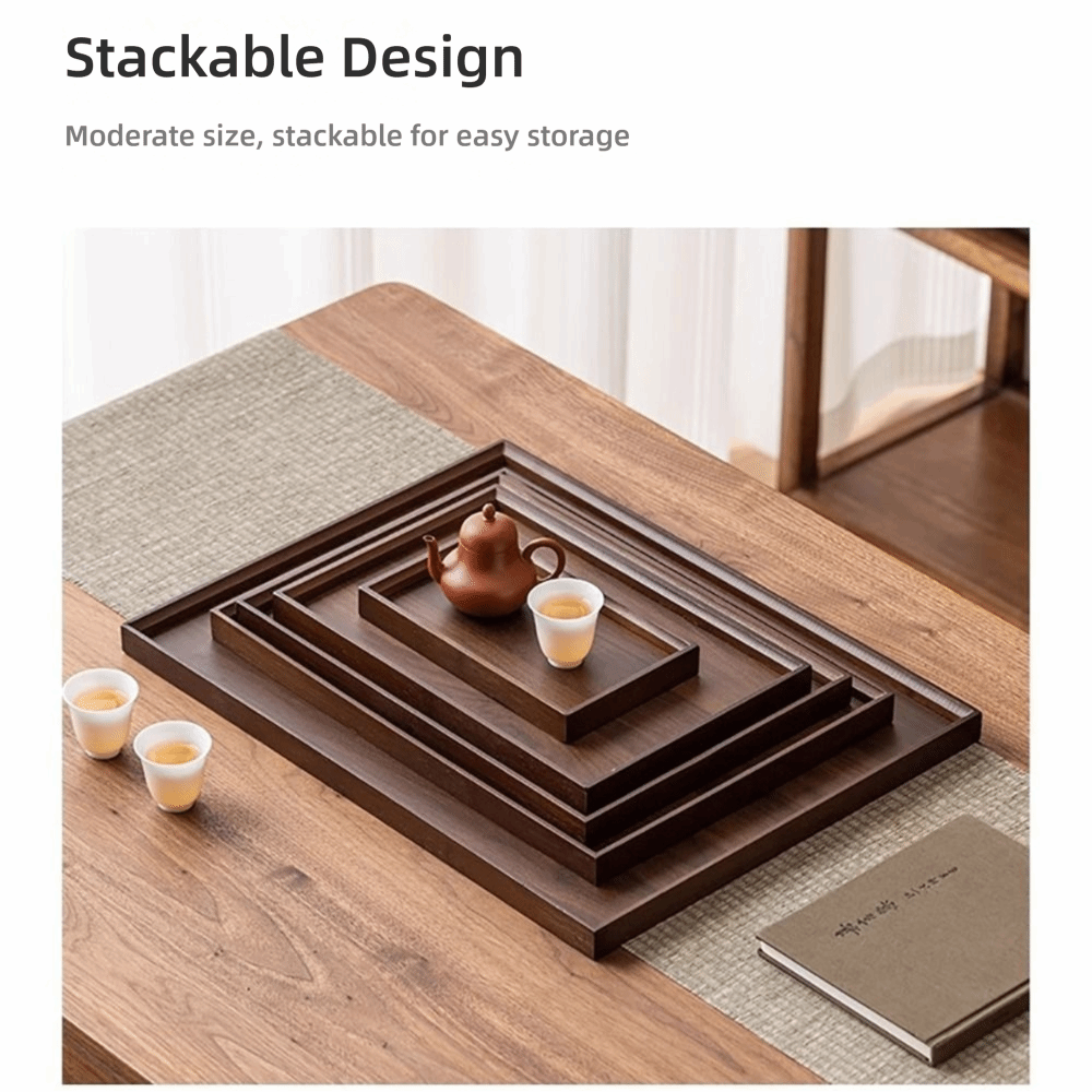 Bamboo Tea Tray - Plateau décoratif en bambou naturel, plateau