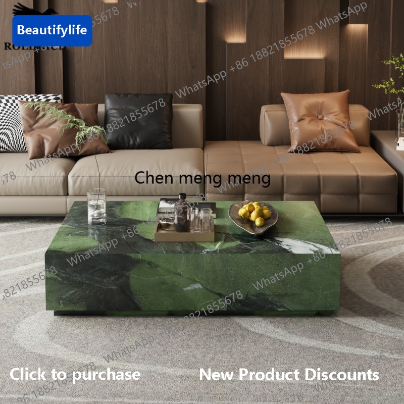 Coffee Tea Green - Table basse de salon en marbre