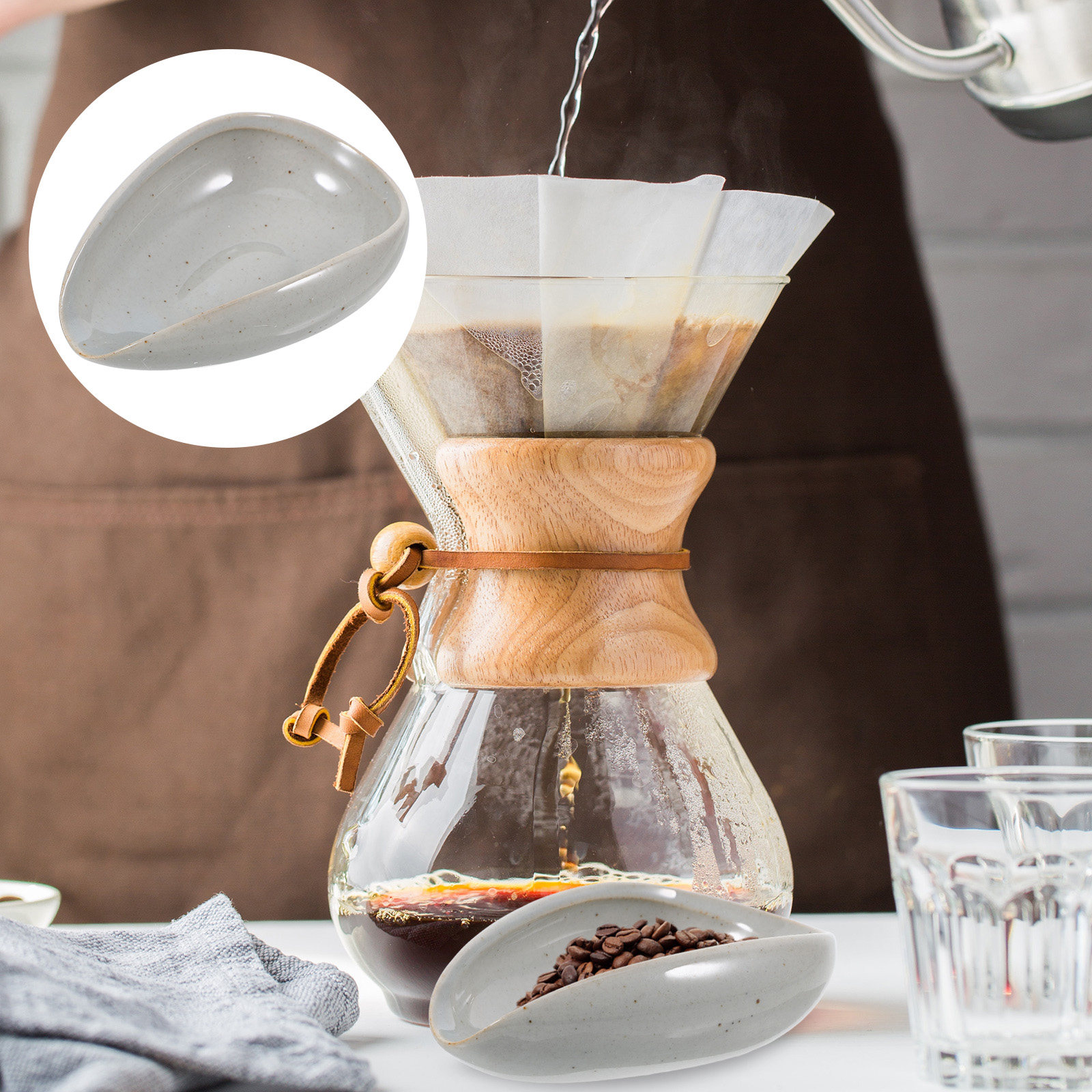 Coffee Tea Holders - Plateau en céramique multifonction pour grains