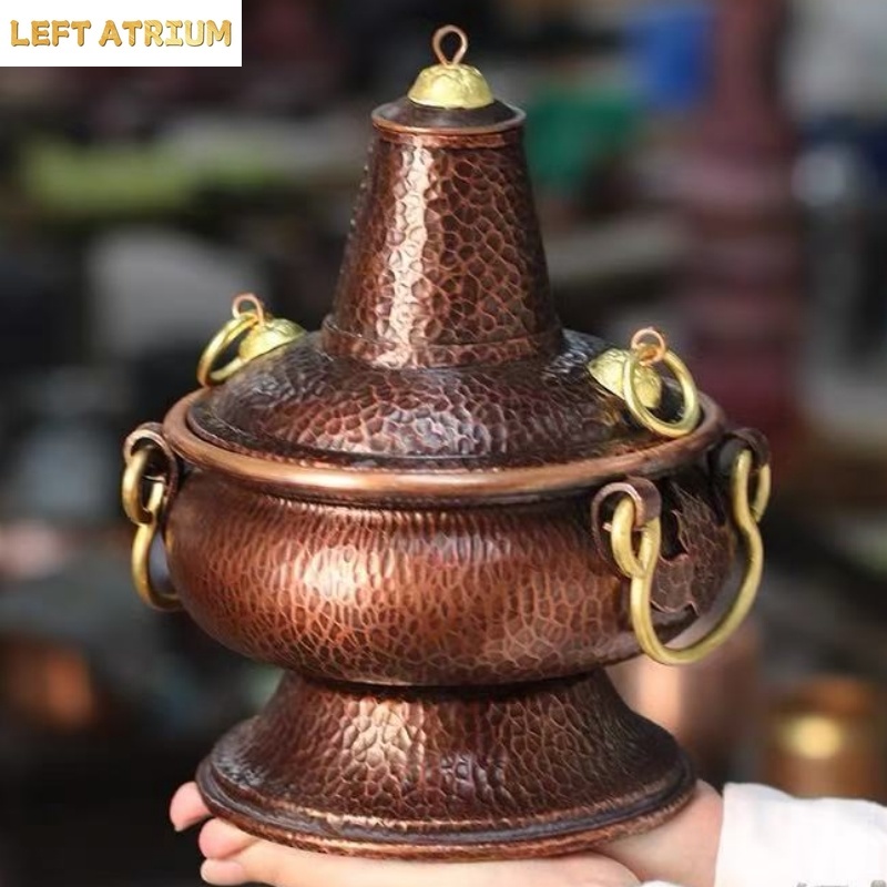 Coffee Tea Box - Vase multifonctionnel en cuivre pur, fait