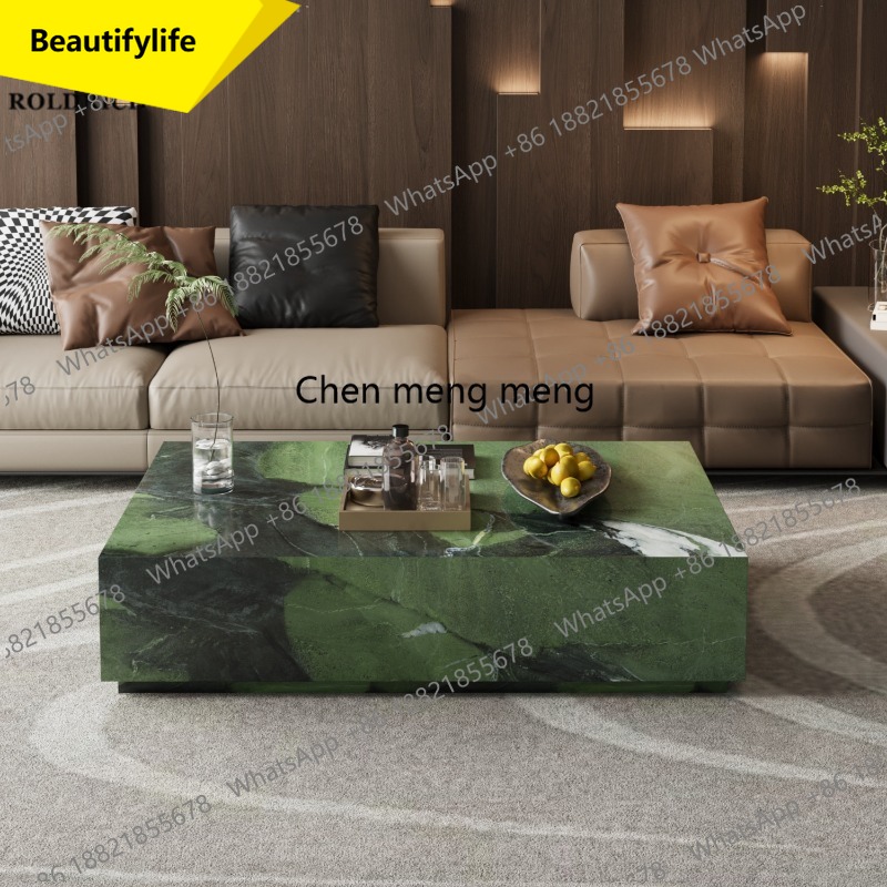 Coffee Tea Green - Table basse de salon en marbre