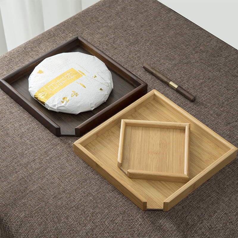Bamboo Tea Tray - 1 pièce Boîte d'évaluation de thé