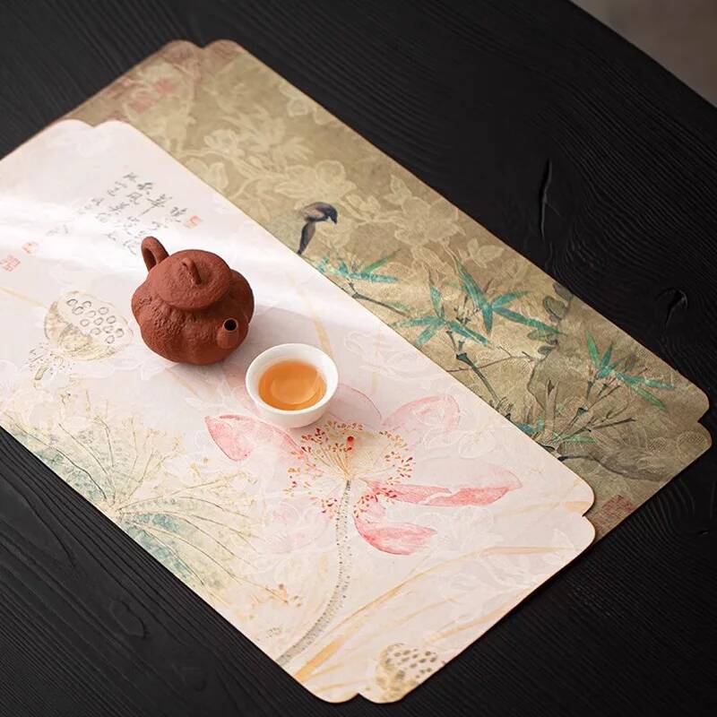Tapis de thé chinois en soie n - Bamboo Tea Tray avis et prix