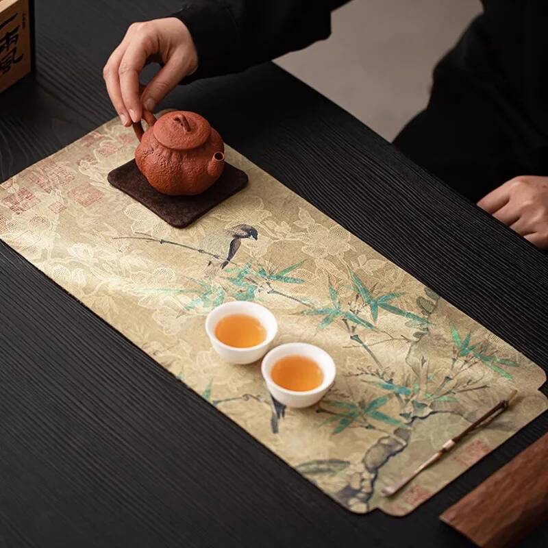Tapis de thé chinois en soie n - Bamboo Tea Tray avis et prix