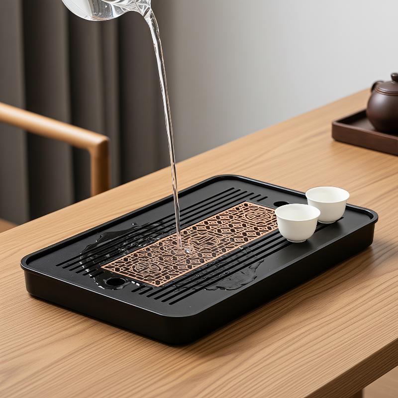 Plateau à thé en bois double c - Bamboo Tea Tray avis et prix