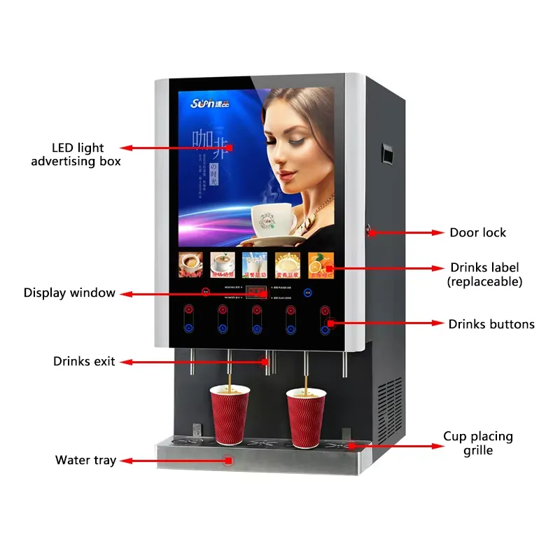Distributeur automatique de ca - Coffee Tea Vending Machine For Office avis et prix