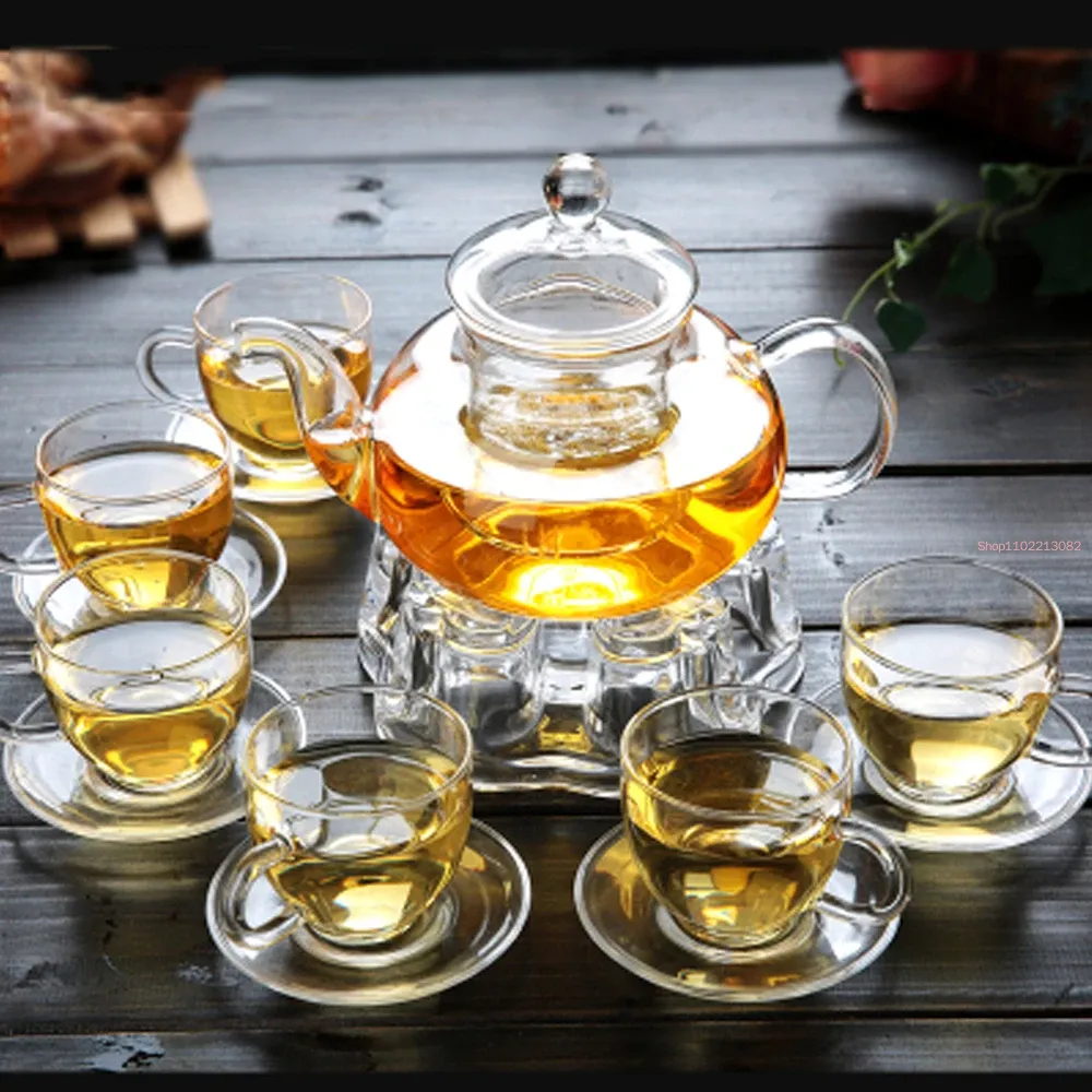 Service à thé en verre élégant - Bamboo Tea Tray avis et prix