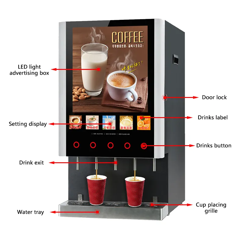 Machine à café super-automatiq - Coffee Tea Vending Machine avis et prix