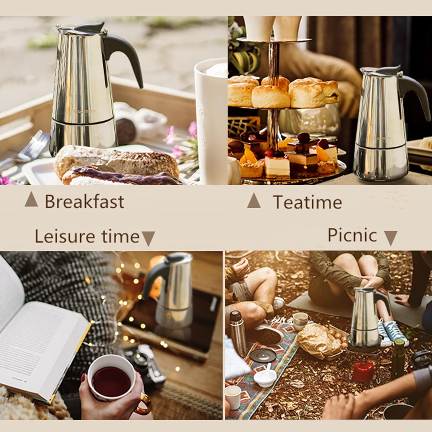 4/6/9 Tasses Moka Pot Caffe Ma - Coffee Tea Chocolate avis et prix