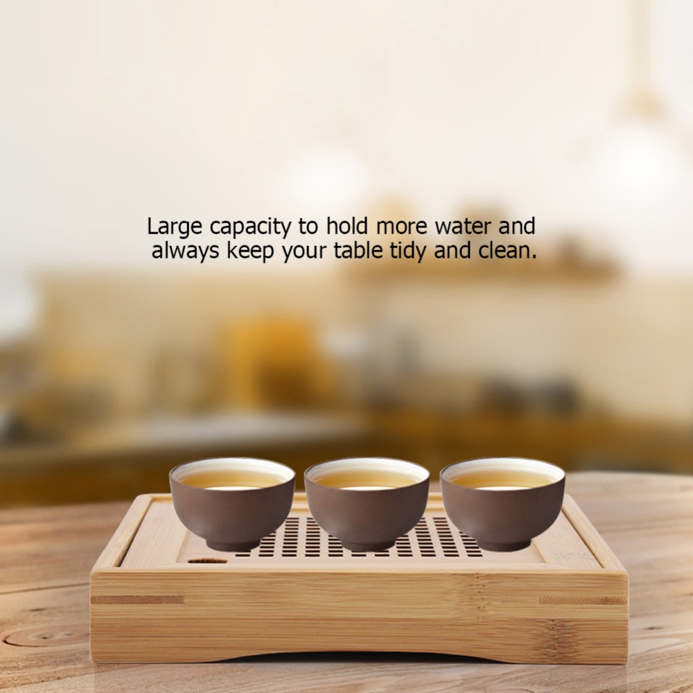 Plateau à thé carré de style K - Bamboo Tea Tray avis et prix