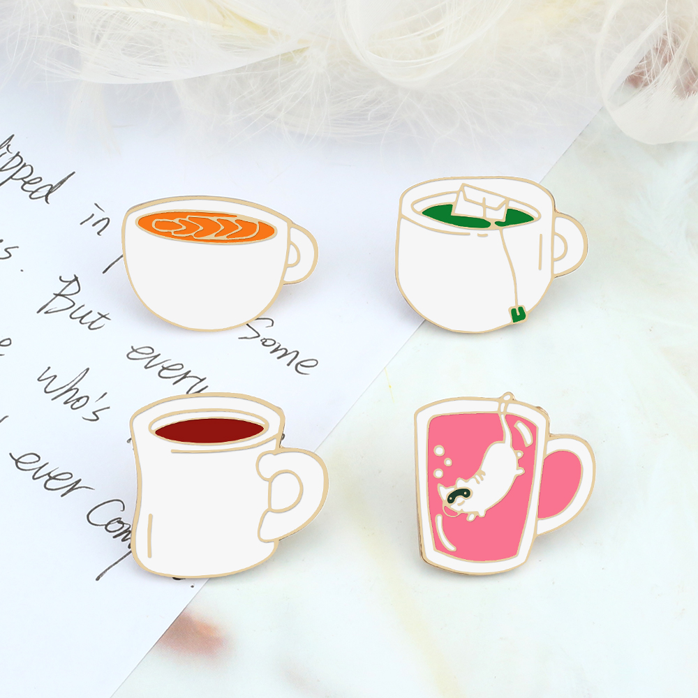 Broche créative en émail pour  - Coffee Tea Green avis et prix