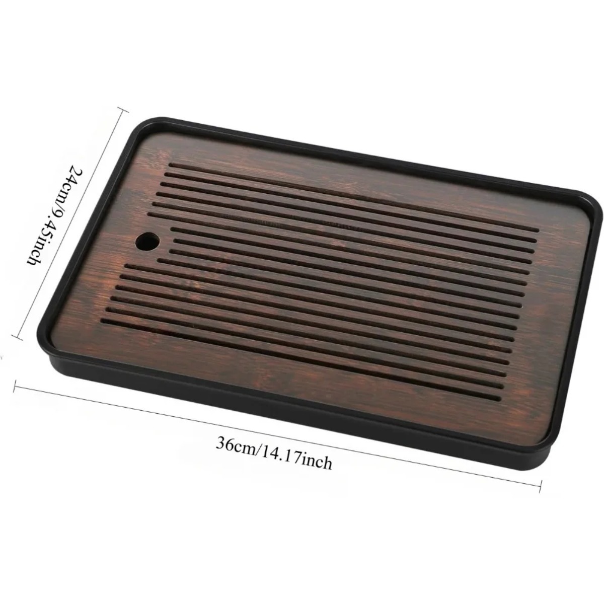 Plateau à thé en bambou nature - Bamboo Tea Tray avis et prix