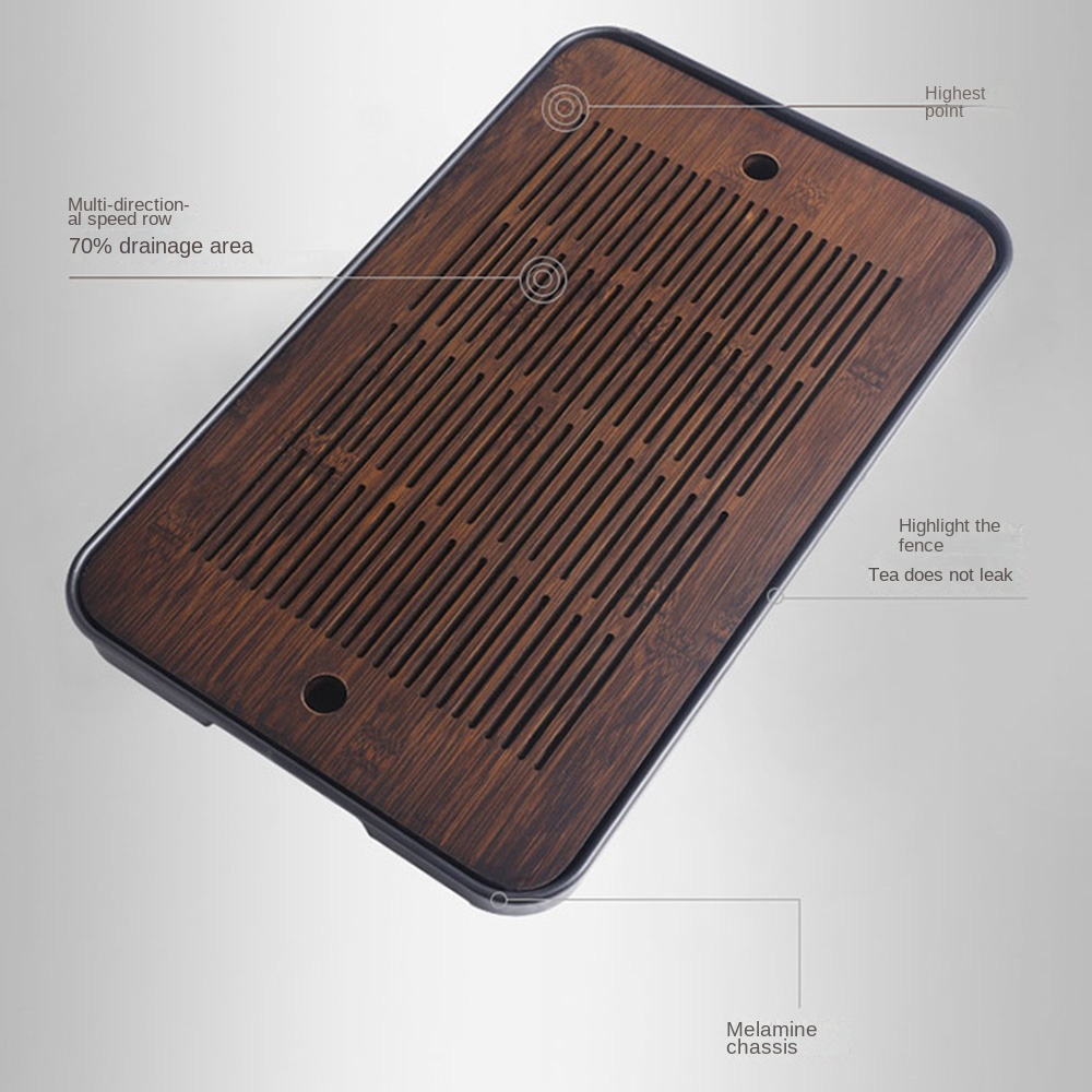 Plateau à thé en bambou double - Bamboo Tea Tray avis et prix