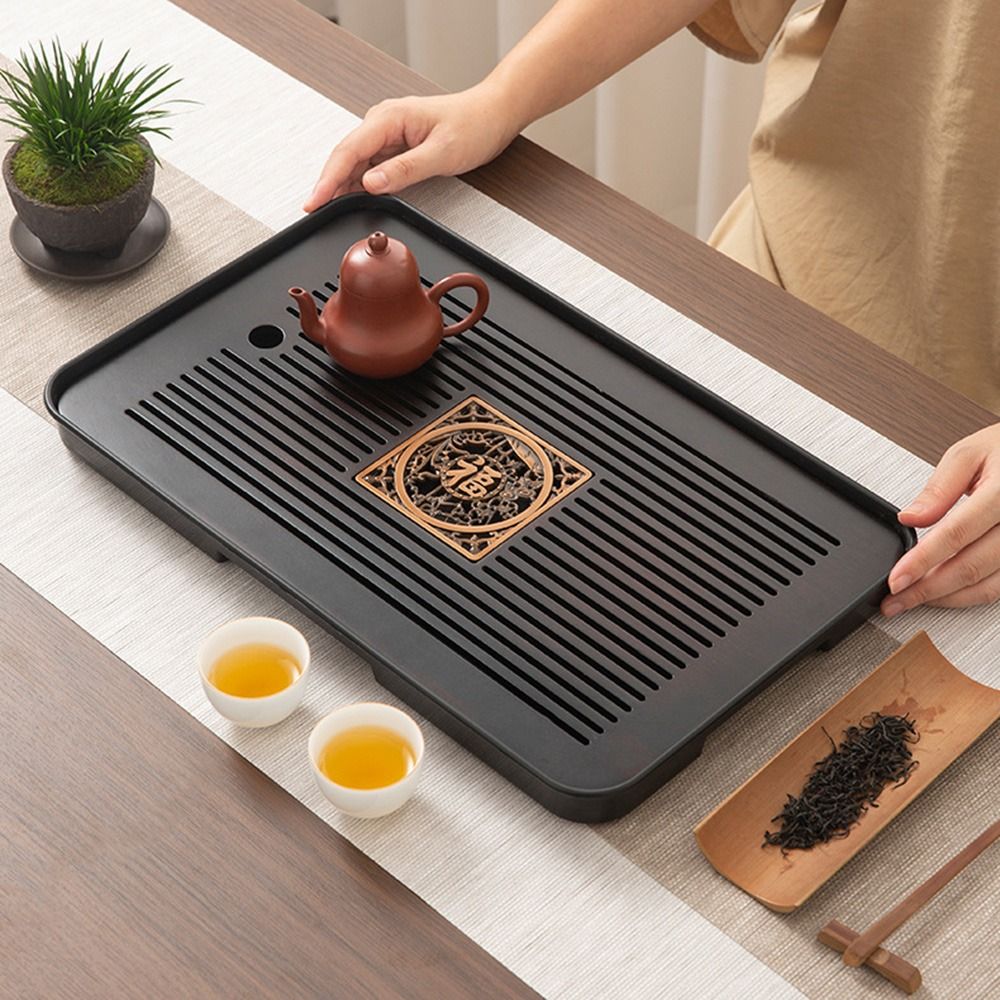 Plateau à thé en bambou double - Bamboo Tea Tray avis et prix